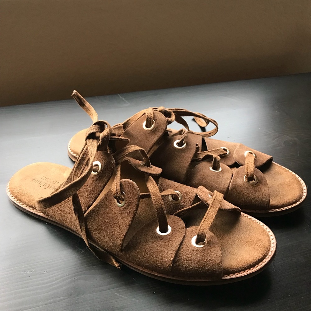 Urban Outfitters Suede Lace Up Sandals